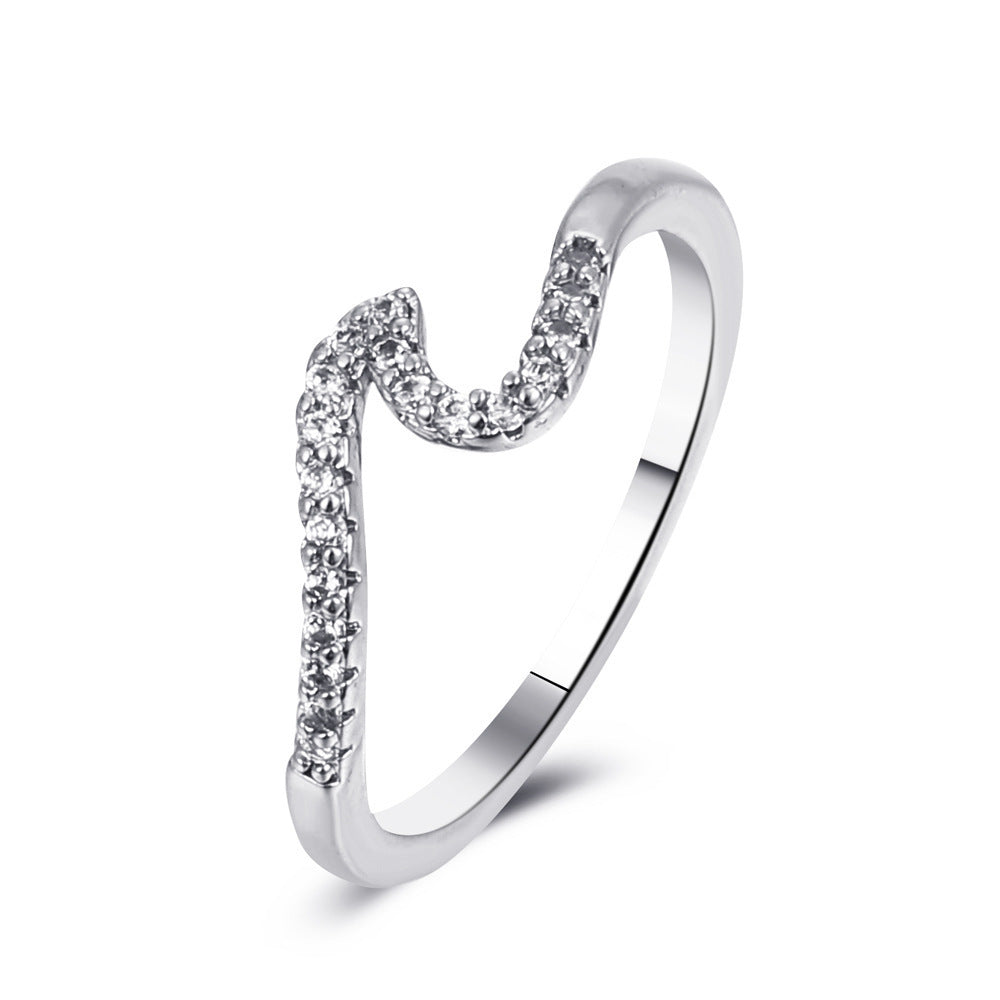 Personalized Double-layer Wave Ring For Women