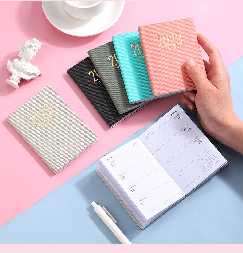 Mini Notebook 365 Days Portable Pocket Notepad Daily Weekly Agenda Planner