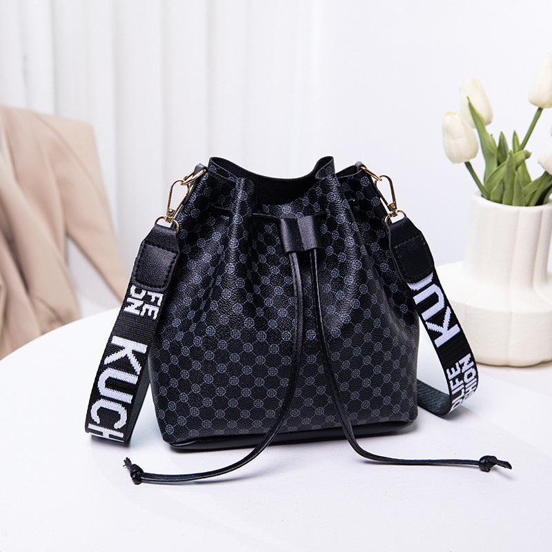 Sac seau imprimé pour femme, sac à bandoulière grande capacité, tendance
